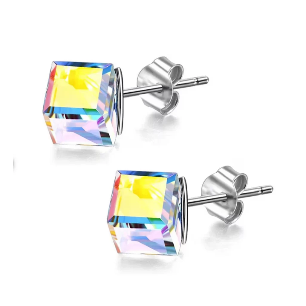 Crystal Cube Earrings